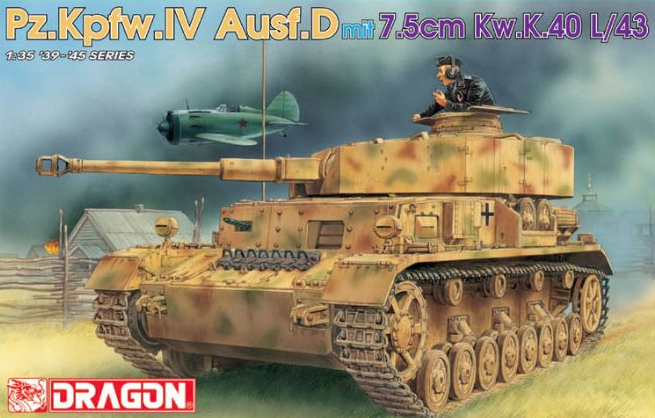 Dragon 1/35 Pz.Kpfw.IV Ausf.D mit 7.5cm Kw.40 L/43 CHECK Kits Dragon