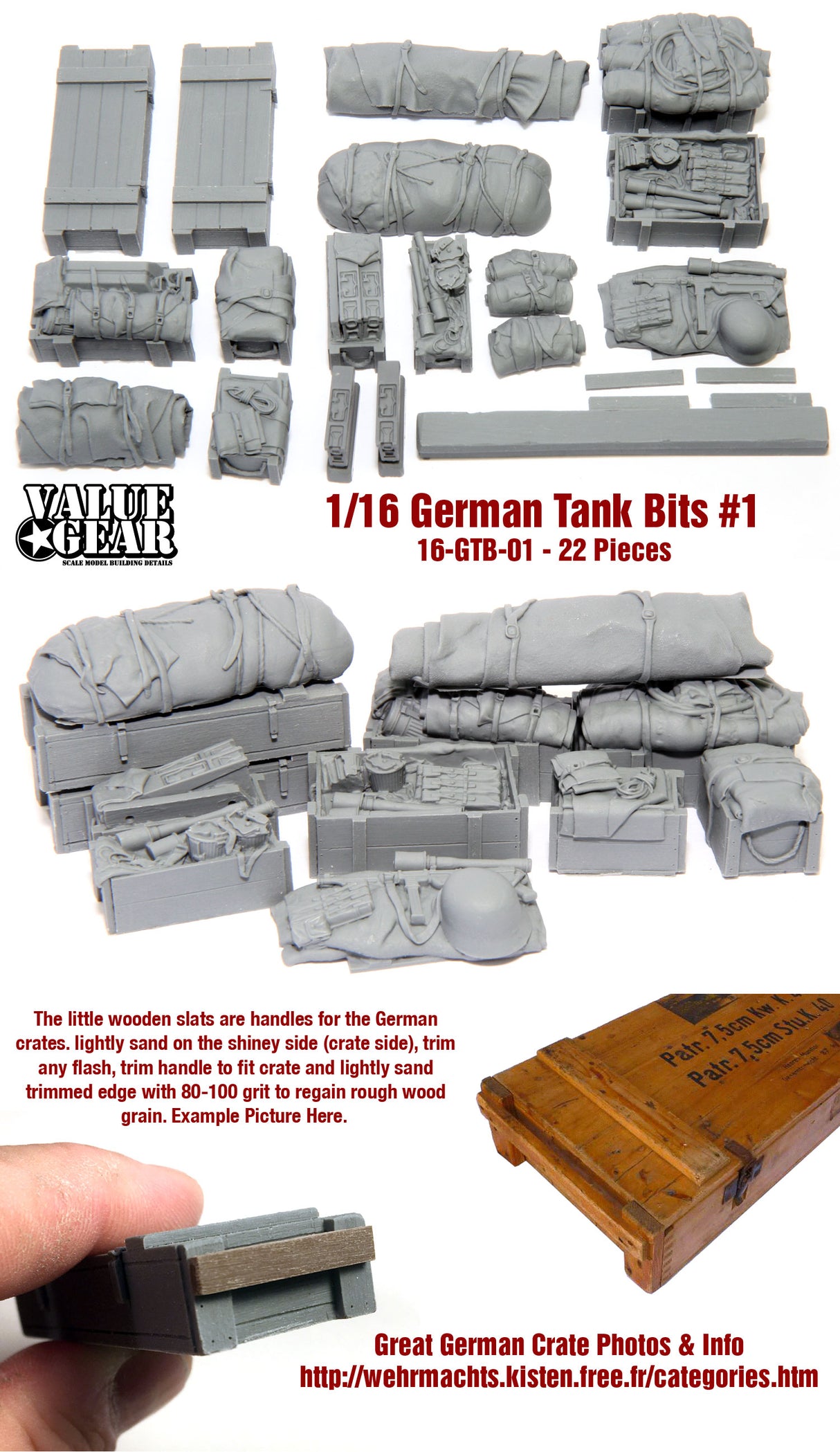 Value Gear 1/16 German tank bits Set #1.