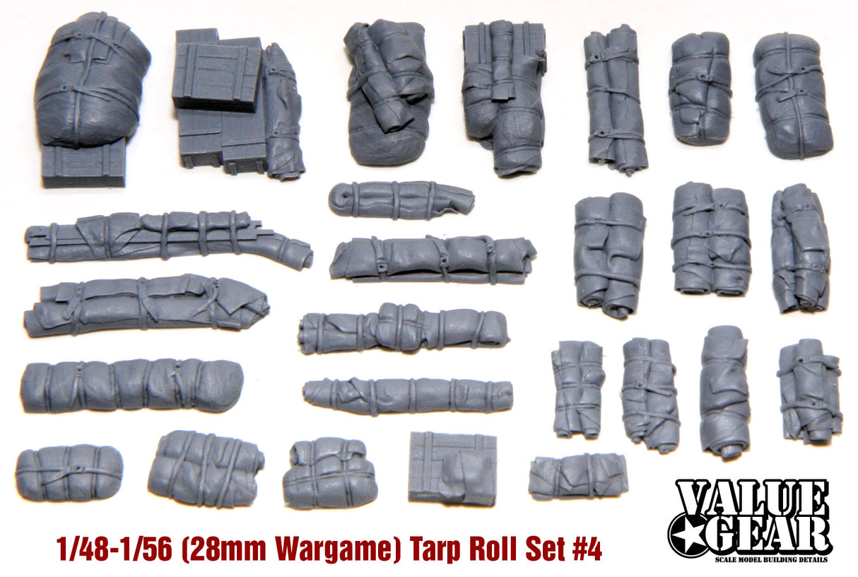Value Gear 1/48 Tarps & crates #4 (24 Pieces).