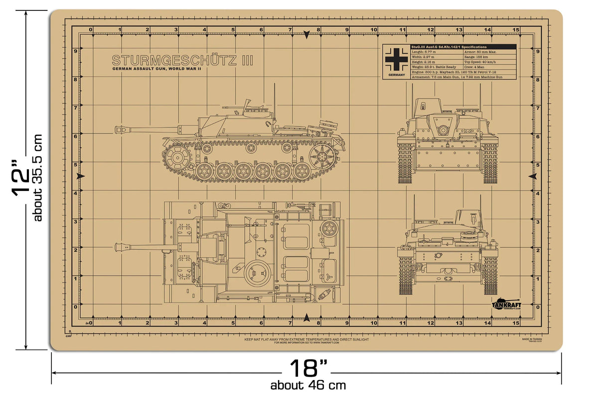 Sturmgeschutz 3 Pro Modeller Mat Model Accessories Stug 3 18 x 24 Mat [variant_option4]