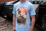 Sherman Fury Travelling Light T-Shirt - Pale Blue