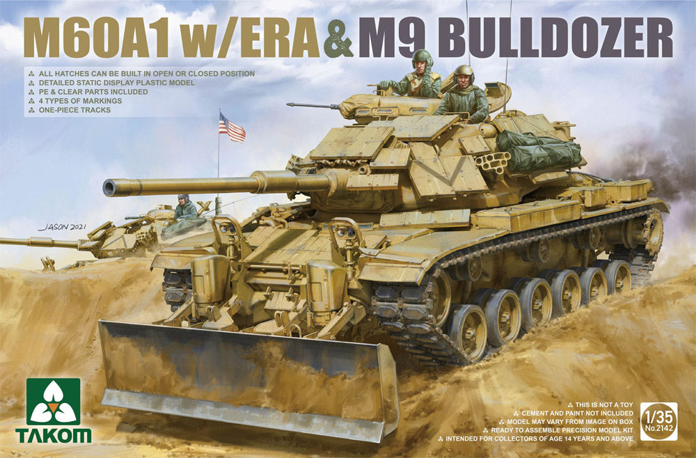 Takom 1/35 Scale M60A1 w/ERA and M9 Bulldozer