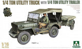Takom 1/16 Scale ¼-ton Utility Truck & Utility Trailer