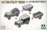 Takom 1/16 Scale ¼-ton Utility Truck & Utility Trailer