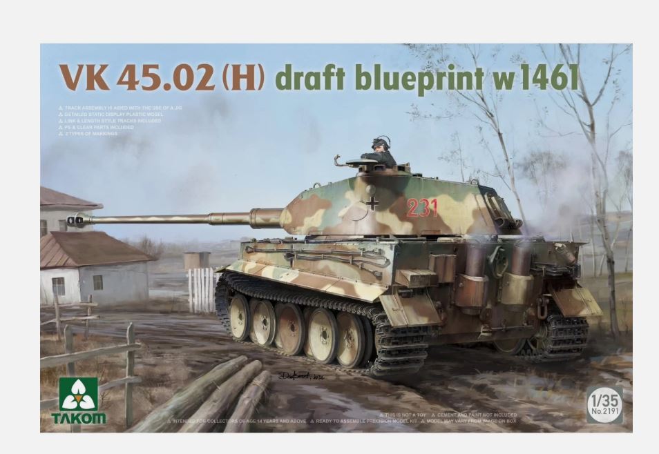 Takom 1:35 VK 45.02 (H) draft blueprint w1461