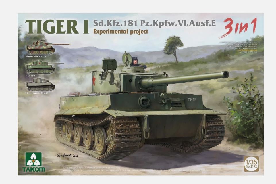 Takom 1:35 Tiger I Sd.Kfz.181 Pz.Kpfw. VI Ausf.E Experimental Tank