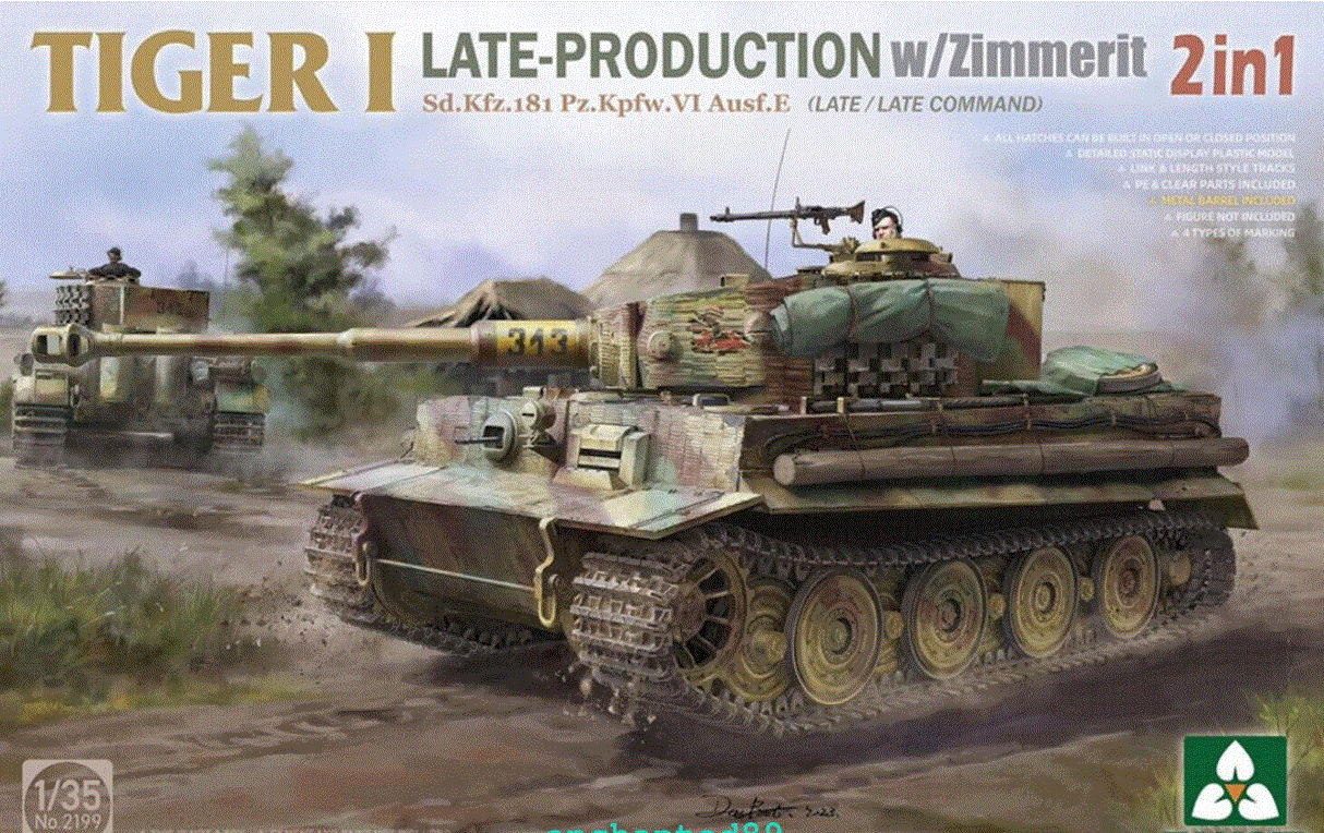 Takom  1/35 scale Tiger I Late Production w/Zimmerit