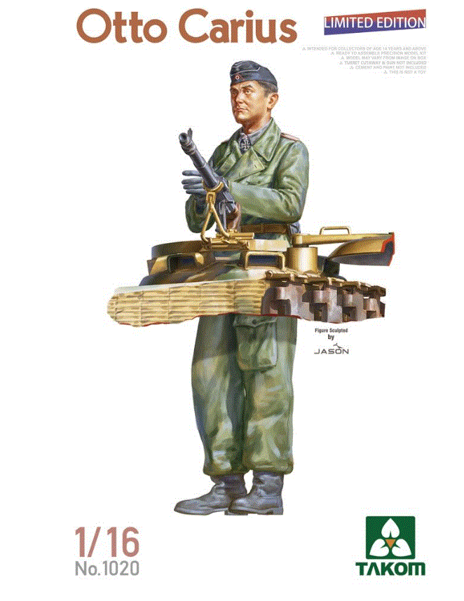 Takom 1/16 Scale Otto Carius Limited Edition figure