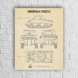 Art Print: Sherman Firefly Blueprint Wall Art [variant_option4]