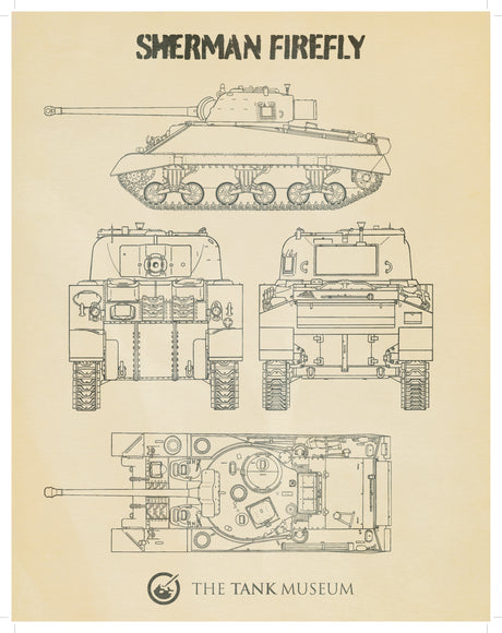 Art Print: Sherman Firefly Blueprint Wall Art [variant_option4]