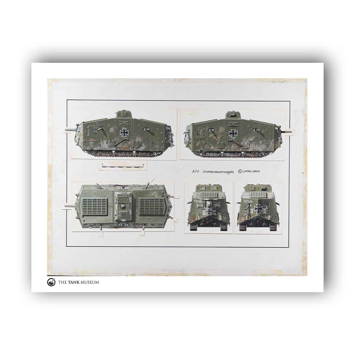 Art Print: A7V Tank Illustration – The Tank Museum