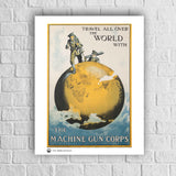 Art Print: Vintage Poster MGC Travel All Over the World Wall Art 11x14" No Frame [variant_option4]