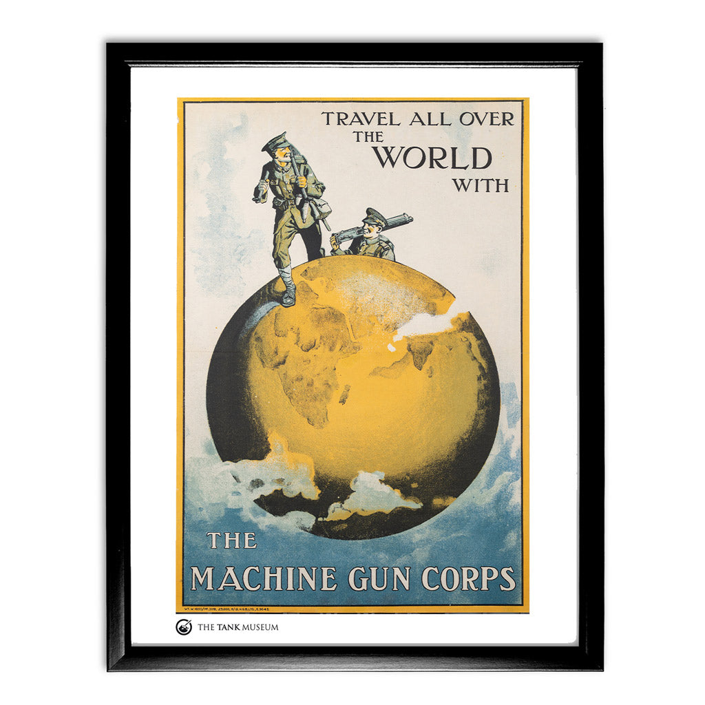 Art Print: Vintage Poster MGC Travel All Over the World Wall Art 11x14" With Black Frame [variant_option4]