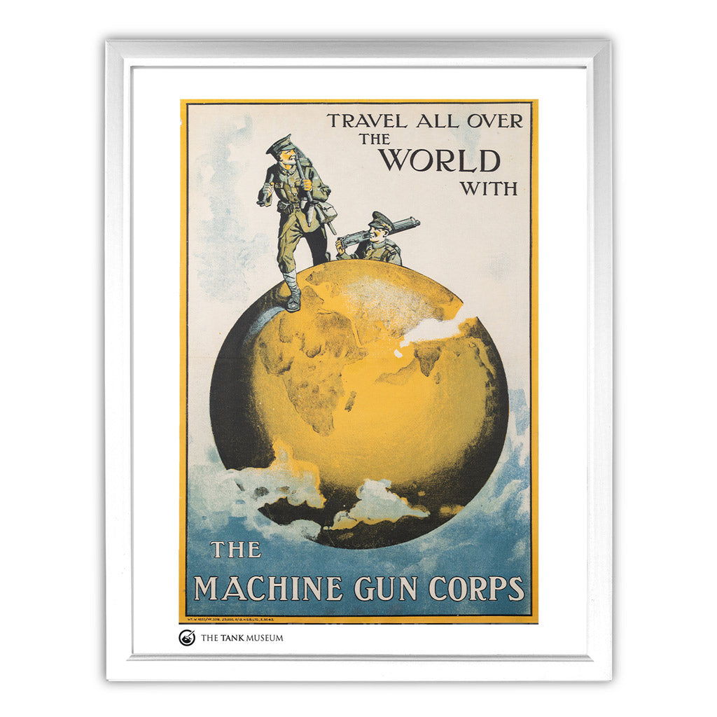 Art Print: Vintage Poster MGC Travel All Over the World Wall Art 11x14" With White Frame [variant_option4]