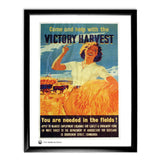 Art Print: Vintage Poster Victory Harvest Wall Art 11x14" With Black Frame [variant_option4]