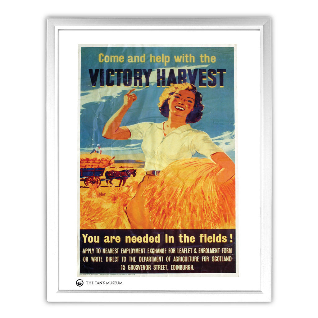 Art Print: Vintage Poster Victory Harvest Wall Art 11x14" With White Frame [variant_option4]