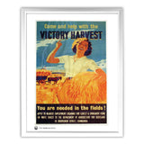 Art Print: Vintage Poster Victory Harvest Wall Art 11x14" With White Frame [variant_option4]