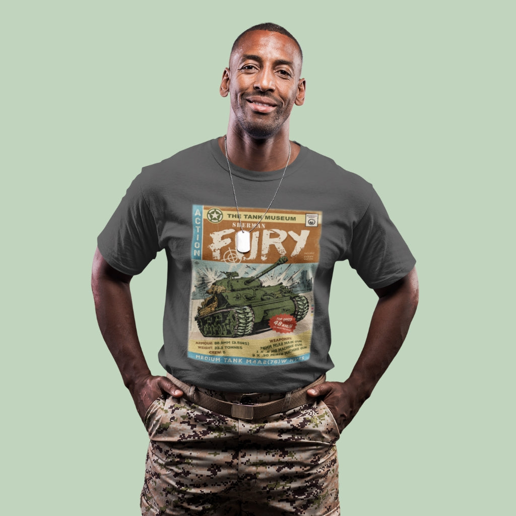 Sherman Fury Tank Comic T-Shirt