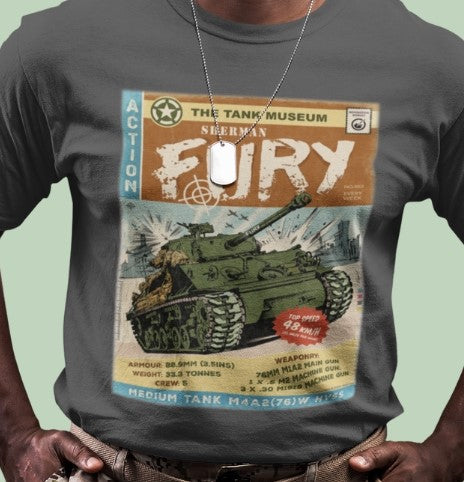 Sherman Fury Tank Comic T-Shirt