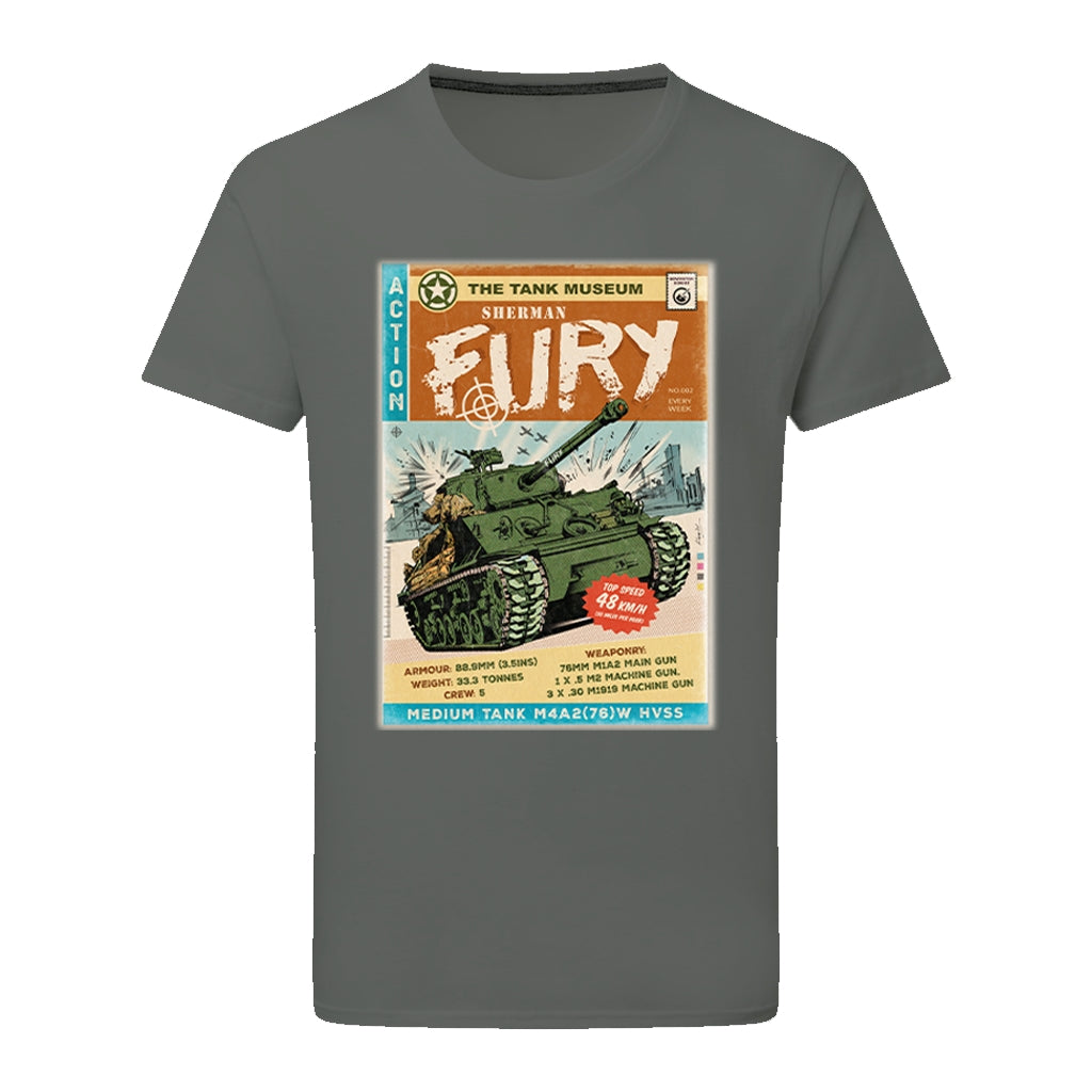 Sherman Fury Tank Comic T-Shirt