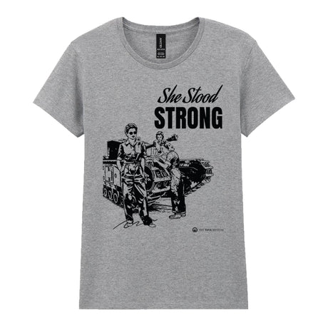 Women in Warfare 'She Stood Strong' Monochrome Ladies T-Shirt