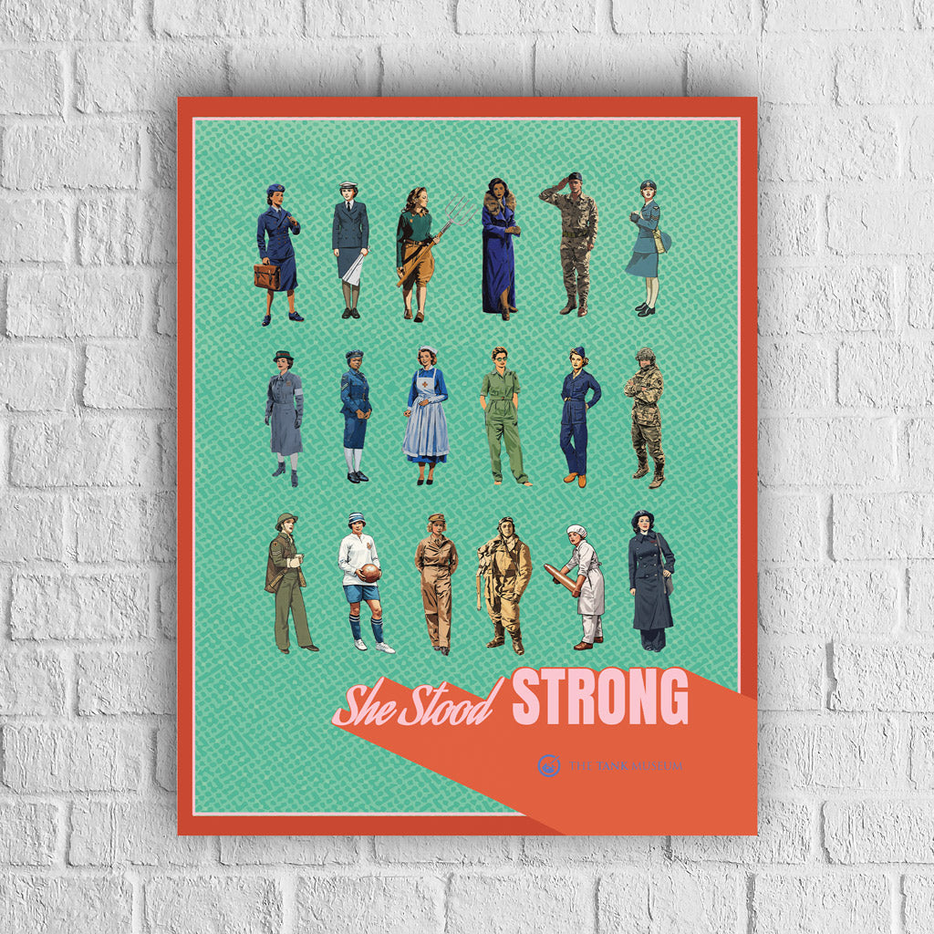 Art Print: Women in Warfare She Stood Strong Collection