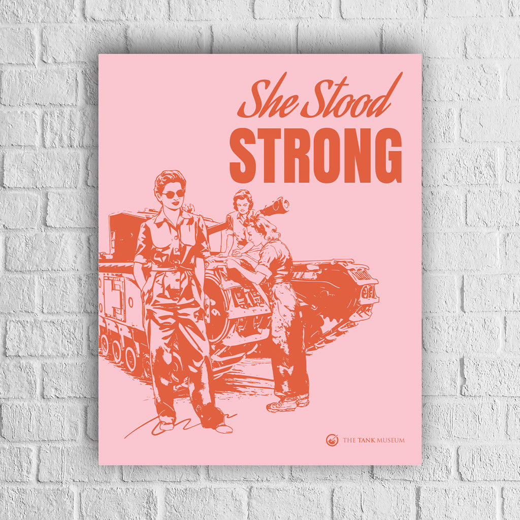 Art Print: Women in Warfare She Stood Strong ATS Pink