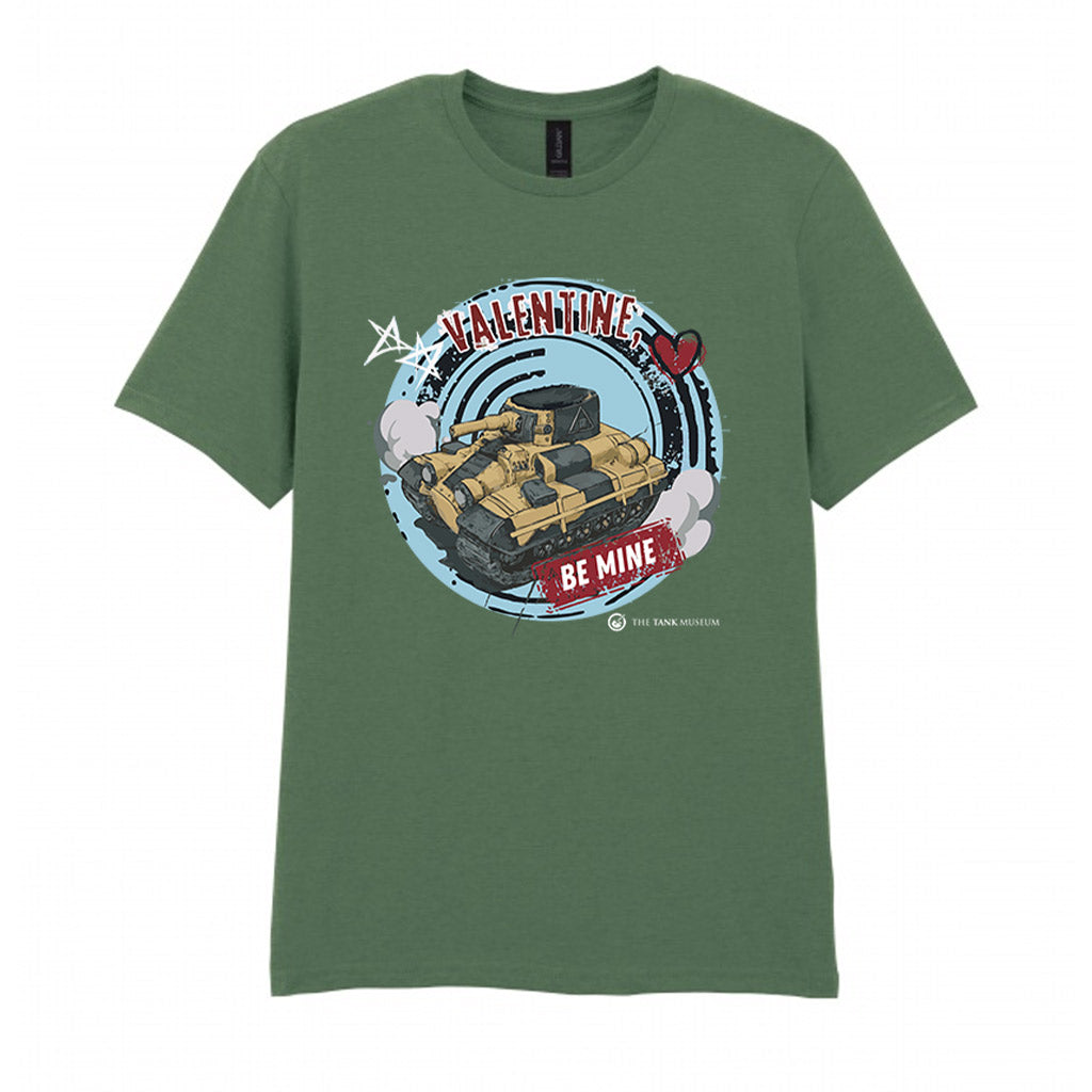 Valentine Tank Be Mine T-Shirt T-Shirt Military Green S [variant_option4]