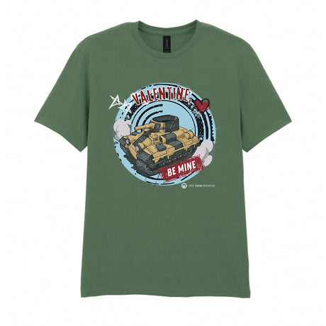 Valentine Tank Be Mine T-Shirt T-Shirt Military Green S [variant_option4]