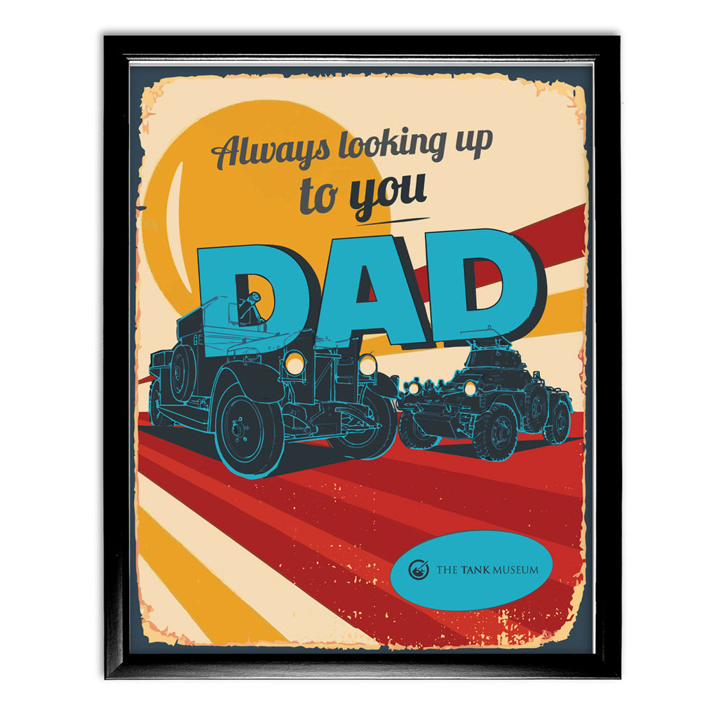 Art Print: Always Looking up to you Dad Wall Art On Demand Star Editions 11x14" With Black Frame