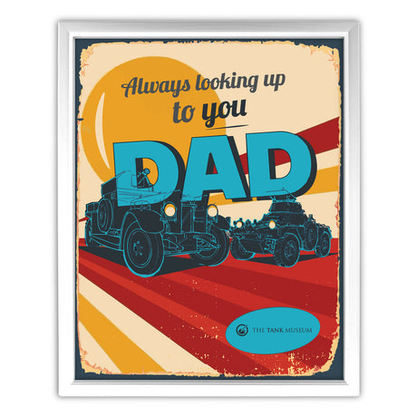 Art Print: Always Looking up to you Dad Wall Art On Demand Star Editions 11x14" With White Frame
