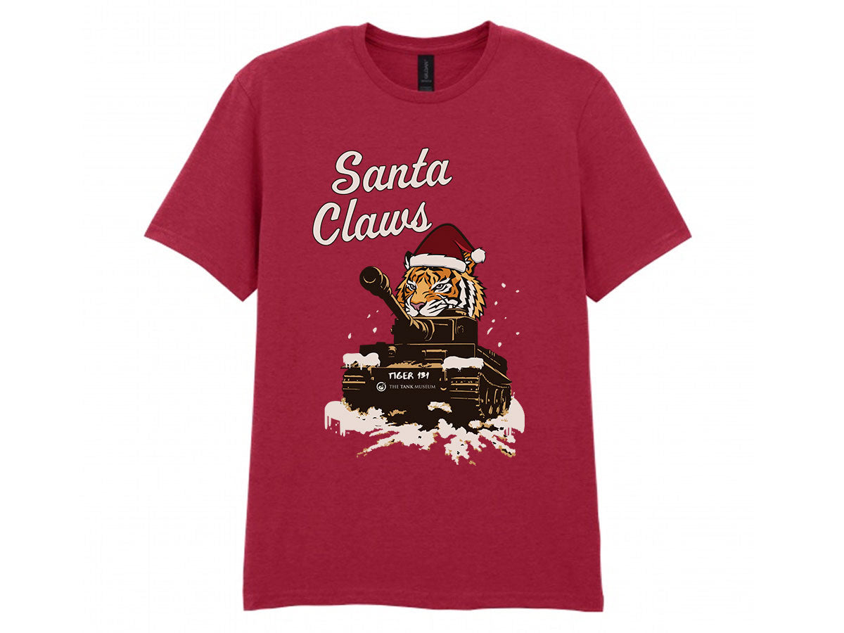 Santa Claws Christmas T-Shirt - Online Exclusive (needs link to other xmas products) (Copy) T-Shirt On Demand Star Editions Cardinal Red S