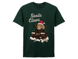 Santa Claws Christmas T-Shirt - Online Exclusive (needs link to other xmas products) (Copy) T-Shirt On Demand Star Editions Forest Green S