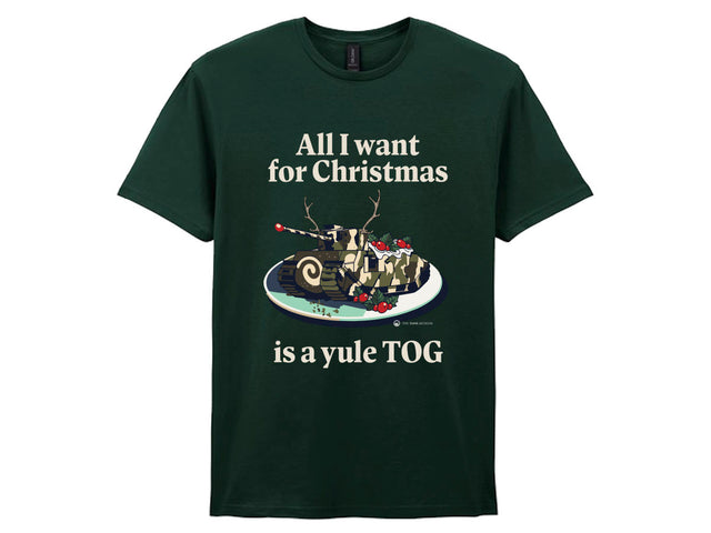 Yule Tog Christmas T-Shirt - Online Exclusive (needs link to other xmas products) (Copy) T-Shirt On Demand Star Editions Forest Green S