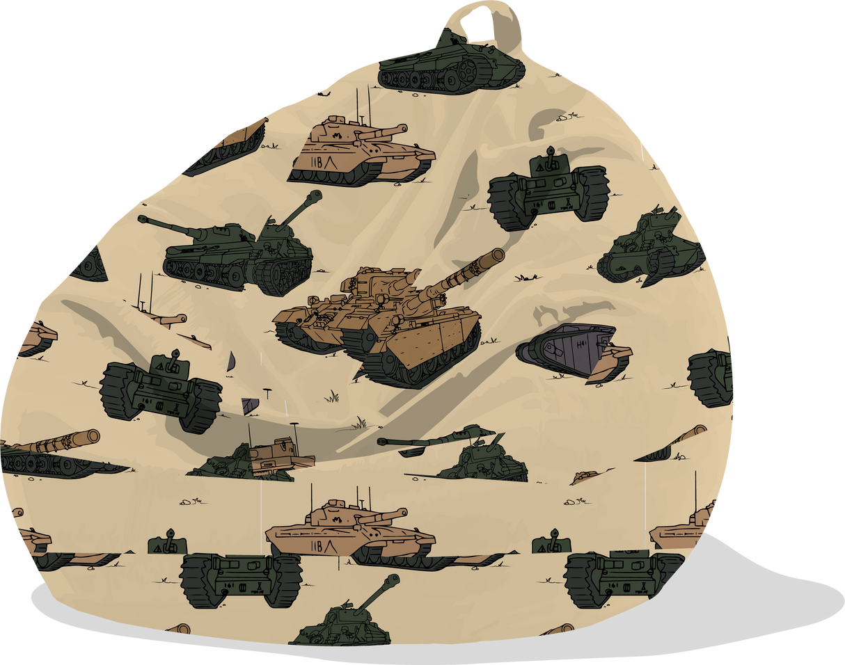 Tank Museum Bean Bag Cover Homeware [variant_option4]