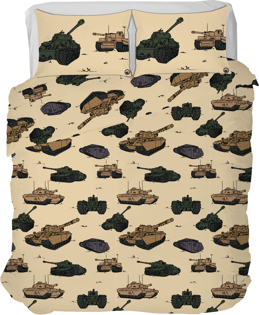 Tank Museum Bedding Homeware Duvet Cover Set Double [variant_option4]