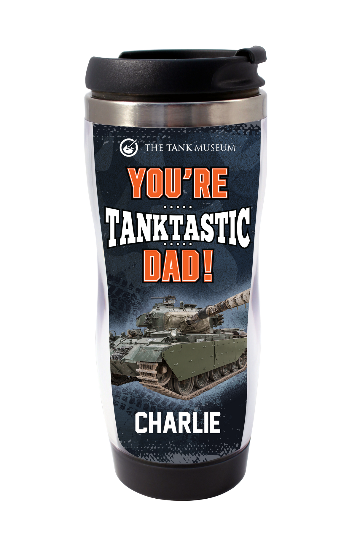 "Tanktastic" Dad Personalised Travel Mug