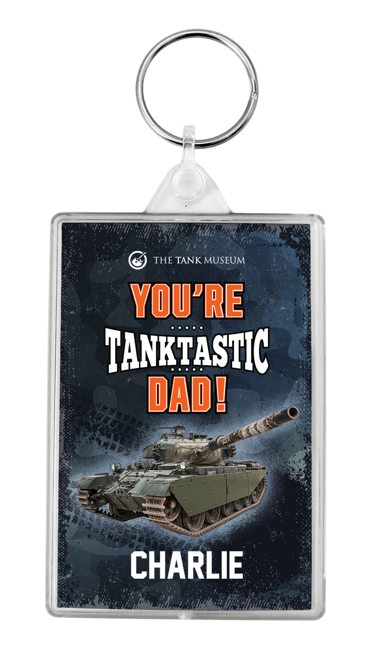 "Tanktastic" Dad Personalised Keyring