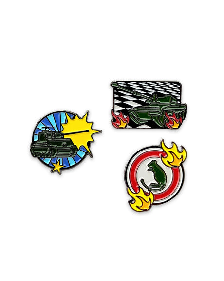 Tanks Pin Badge Set of 3 Pin Badge Haskins Giftware