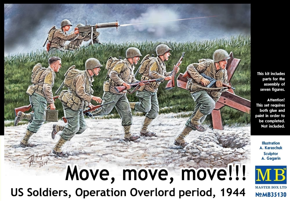 Master Box 1/35 US Soldiers, Operation Overlord 'Move, Move, Move!'