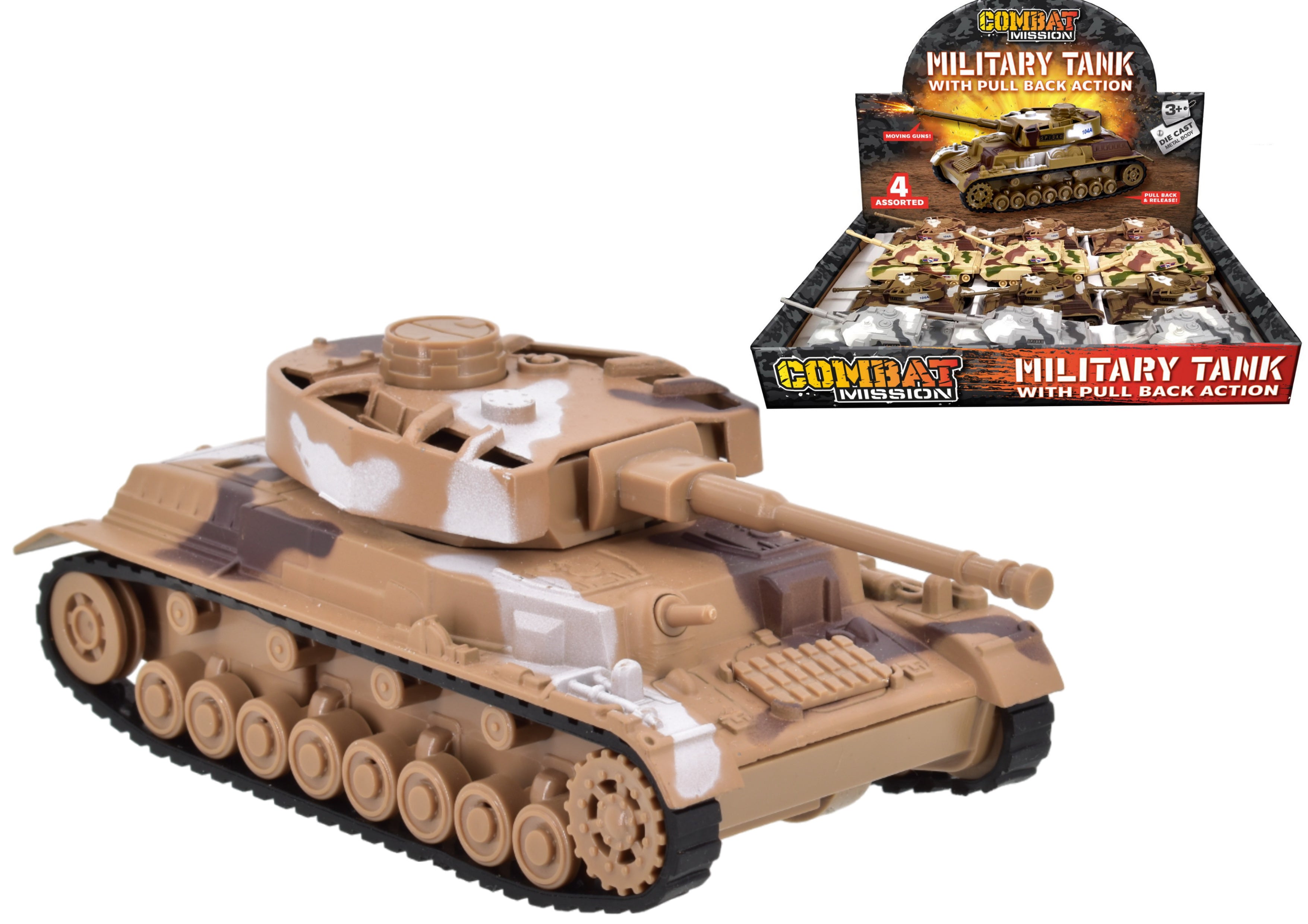 Combat Mission Die Cast Pull Back Tank