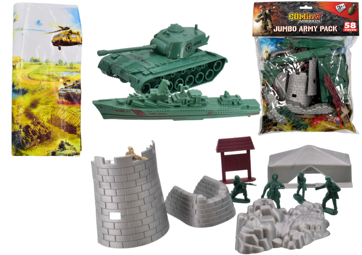 Combat Mission 58 Piece Jumbo Army Pack