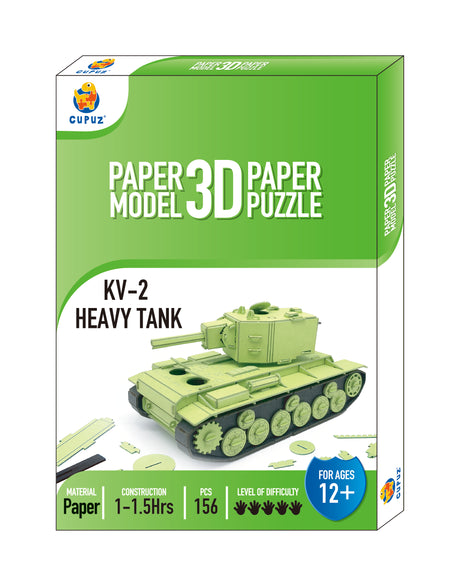 KV-2 Heavy Tank Paper Puzzle