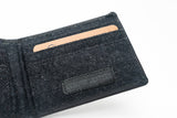 Tweed Black leather Card holder