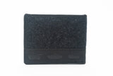 Tweed Black leather Card holder