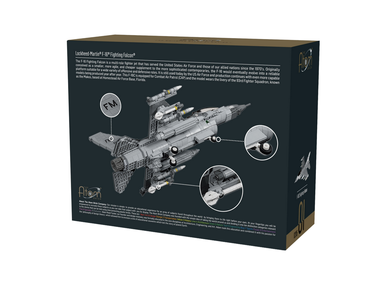 Brickmania 1/48 Lockheed-Martin® F-16 Fighting Falcon, Atom Brick Brick Models [variant_option4]