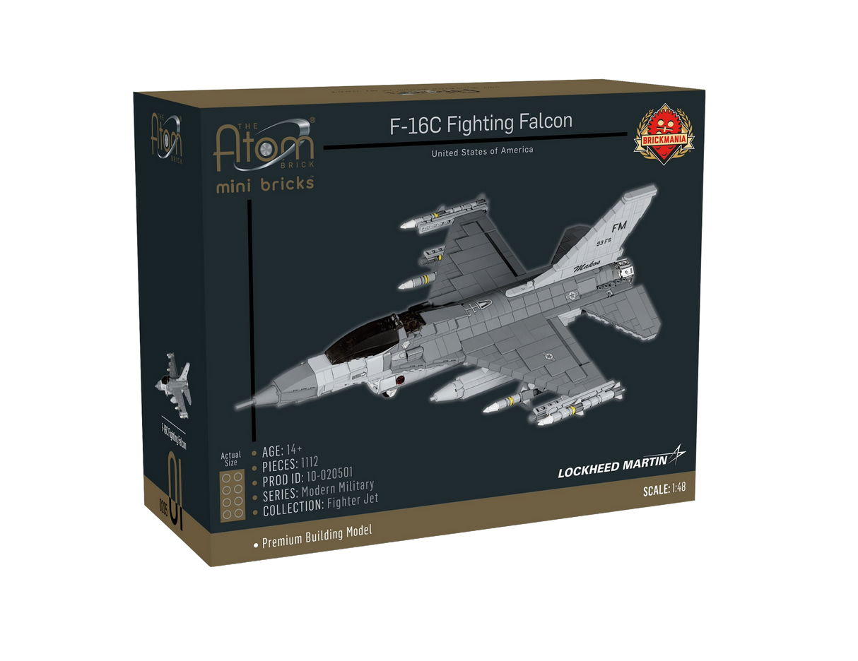 Brickmania 1/48 Lockheed-Martin® F-16 Fighting Falcon, Atom Brick Brick Models [variant_option4]
