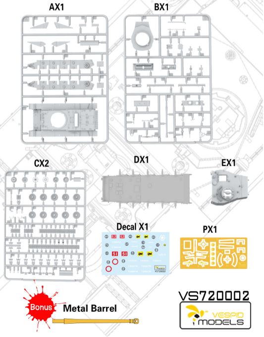 Vespid Models 1/72 A-34 "Comet" Mk.1A Scale Model [variant_option4]