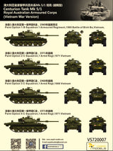 Vespid Models 1/72 Centurion Tank Mk5/1 Deluxe Edition RAAC Vietnam Scale Model [variant_option4]
