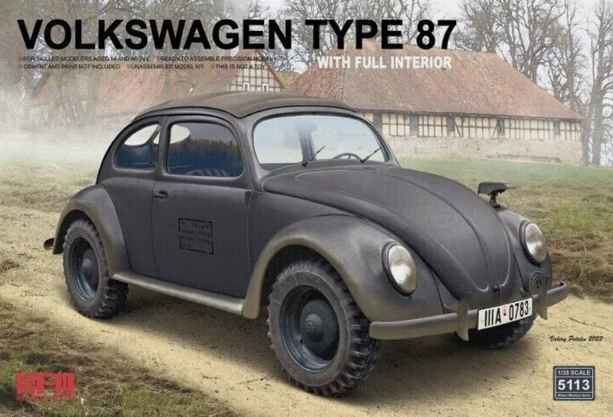 Ryefield Model 1/35 Volkswagen Type 87 Beetle W/full Interior